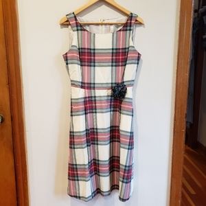 Landsend red and green dress